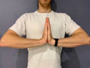 hand exercise prayer position