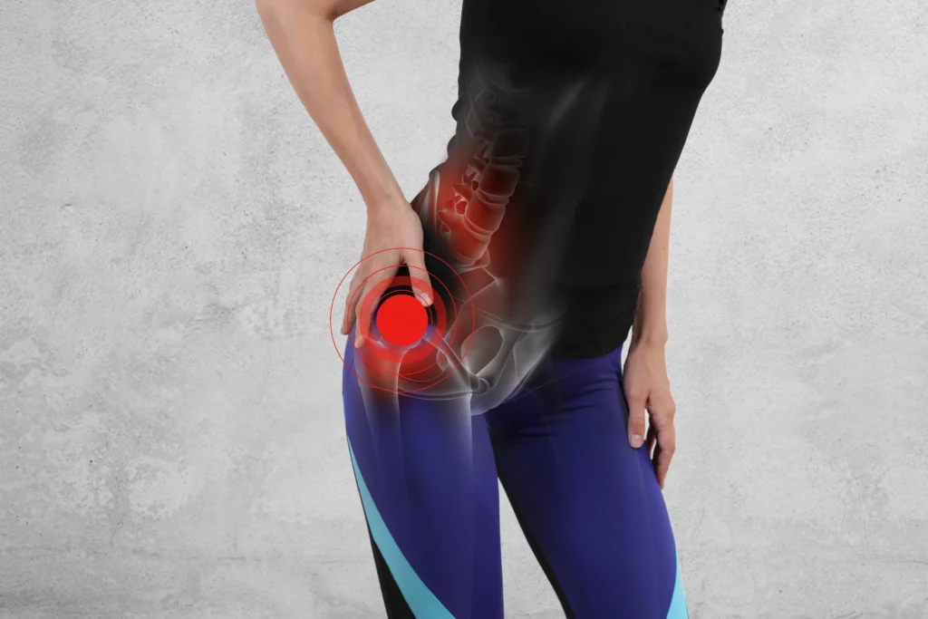 Woman hip joint